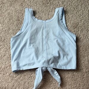 NWOT blue lululemon open back top